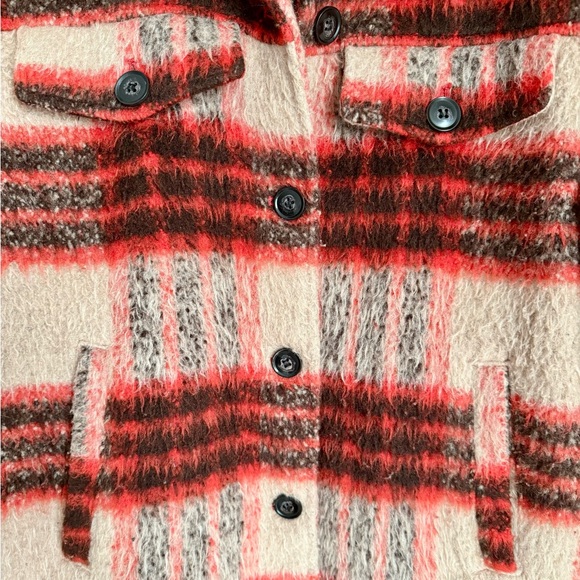 Zara Plaid Teddy Jacket - Picture 8 of 14